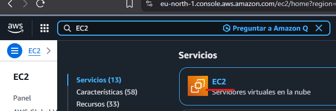 Acceso al servicio EC2